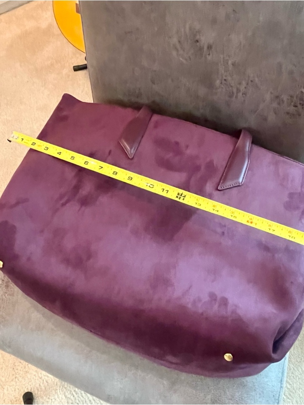 Plum Faux Suede Tote Bag From Rachel Roy - Picture 9 of 10